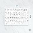 برچسب شفاف حروف کیبورد آلمانی مشکی