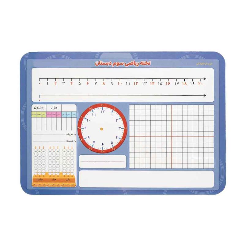 تخته وایت برد ریاضی یار کلاس سوم دبستان کتابک