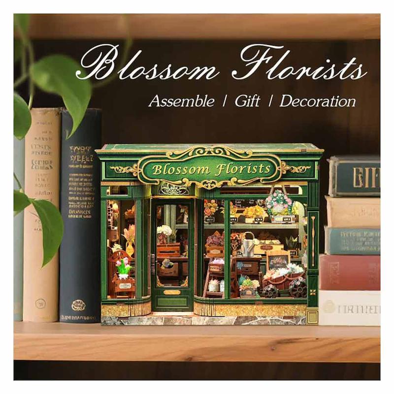 کیت ماکت چوبی گل‌فروشی شکوفه (Blossom Florists) با نور LED