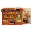 کیت ماکت چوبی نانوایی کلاسیک خانم هانت (Mrs. Hunt Bakery) با نور LED