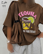 تیشرت خفن باکسی TEQUILA کد 0590