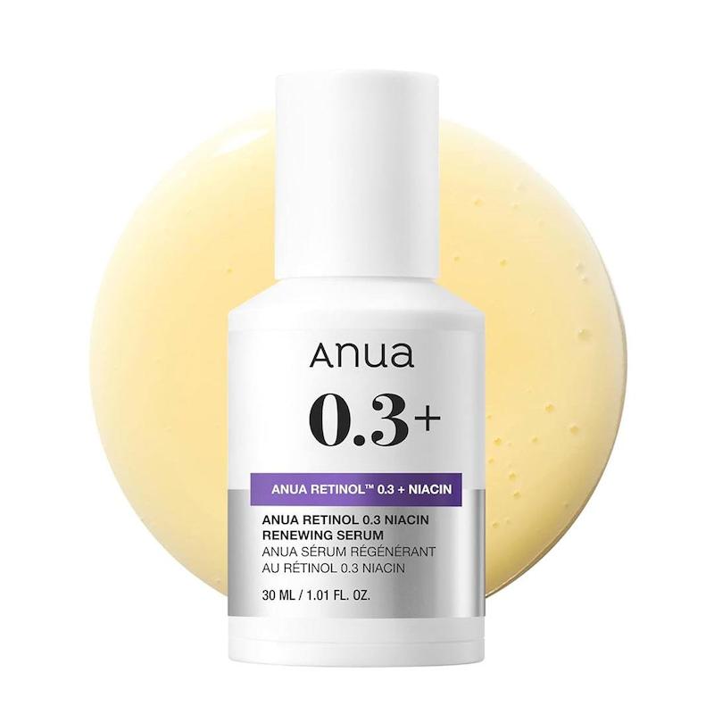سرم ضد چروک و روشن‌کننده نانو رتینول ۰.۳٪ و نیاسین‌آمید آنوا  Anua Nano Retinol .Niacin Renewing Serum