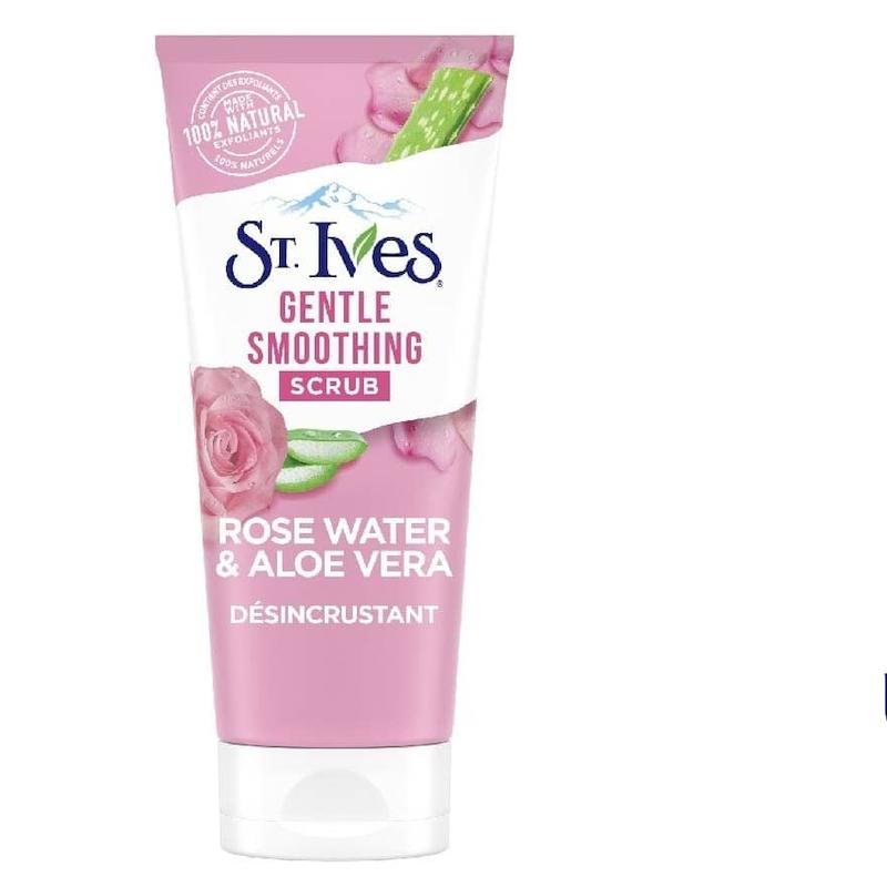 اسکراب ملایم استی ایوز با عصاره گلاب و آلوئه‌ورا  St. Ives Gentle Smoothing Scrub – Rose Water & Aloe Vera