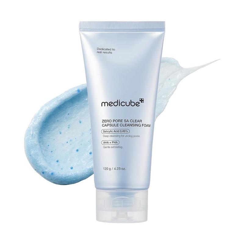 شوینده فوم کپسولی کنترل منافذ مدیکوب_medicube Zero Pore Clear Blue Capsule Facial Deep Cleanser