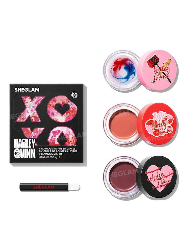 ست مربای لب کاسه ای هارلی کویین شیگلم_Harley Quinn X SHEGLAM Villainous Misfits Lip Jam Set