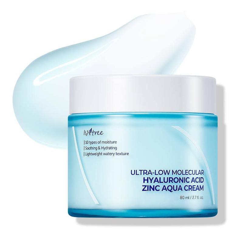 آکوا کرم آبرسان و مرطوب‌کننده ریزمولکولی ایزنتری – Isntree Ultra-Low Molecular Hyaluronic Acid Zinc Cream