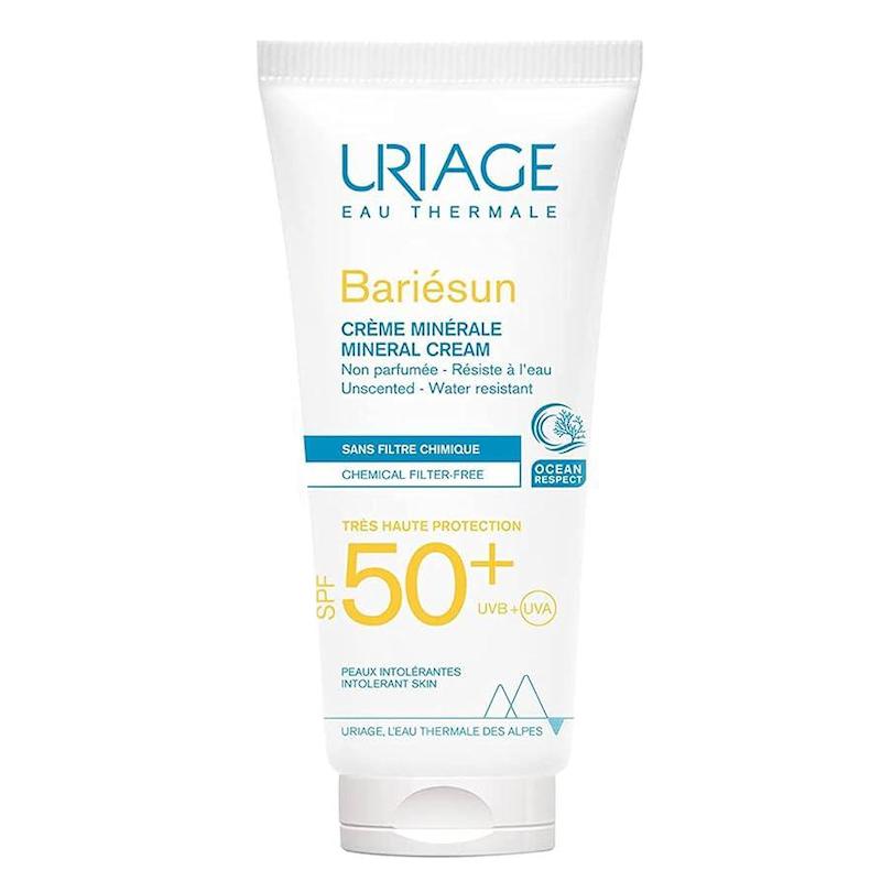 کرم ضد آفتاب مینرال بی‌رنگ اوریاژ SPF50+ مدل Bariésun – مناسب پوست حساس و آسیب‌پذیر