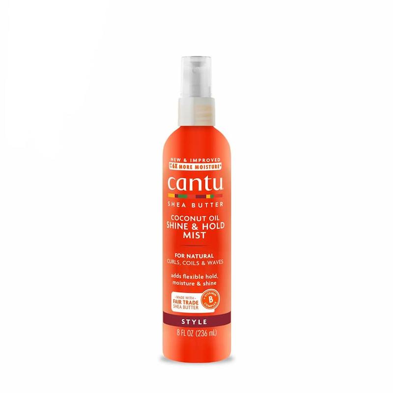 اسپری درخشان‌کننده و حالت‌دهنده مو کانتو حاوی شی‌باتر و روغن نارگیل  Cantu Shea Butter Coconut Oil Shine & Hold Mist