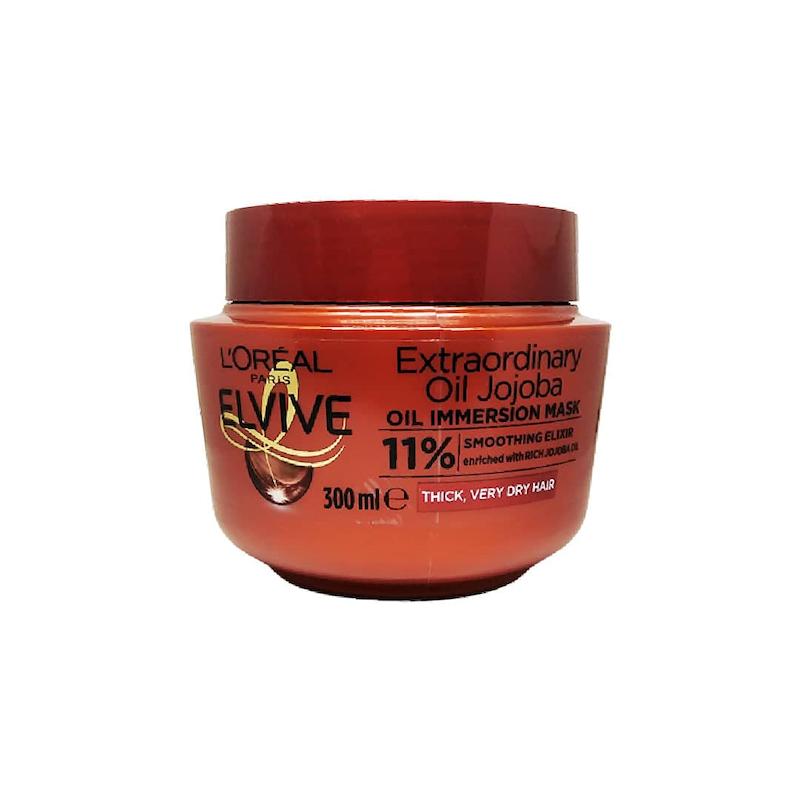 ماسک موی مغذی و نرم‌کننده حاوی روغن جوجوبا لورال برای موهای بسیار خشک و ضخیم  L'Oréal Paris Elvive Extraordinary Oil Jojoba Oil-Infused Mask