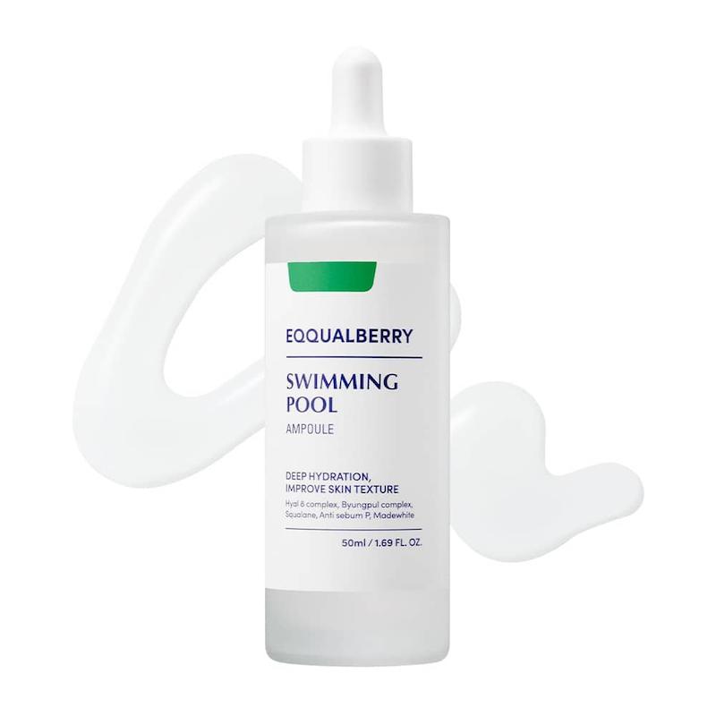 تونر آبرسان و لایه‌بردار اکوال بری |ترمیم کننده بافت پوستEQQUALBERRY Swimming Pool Ampoule – Deep Hydration, Improve Skin Texture