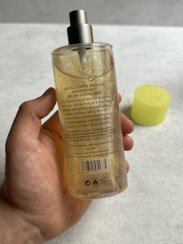 بادی اسپلش دیربادی لمون بلوسوم | Dear Body malibu lemon blossom body splash