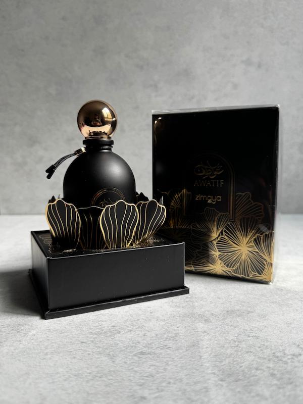 عطر ادکلن زیمایا عواطف مشکی رایحه گودگرل صورتی بلاش | Awatif Pour Femme Zimaya