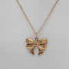 گردنبند طلایی پاپیون استیل