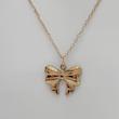 گردنبند طلایی پاپیون استیل