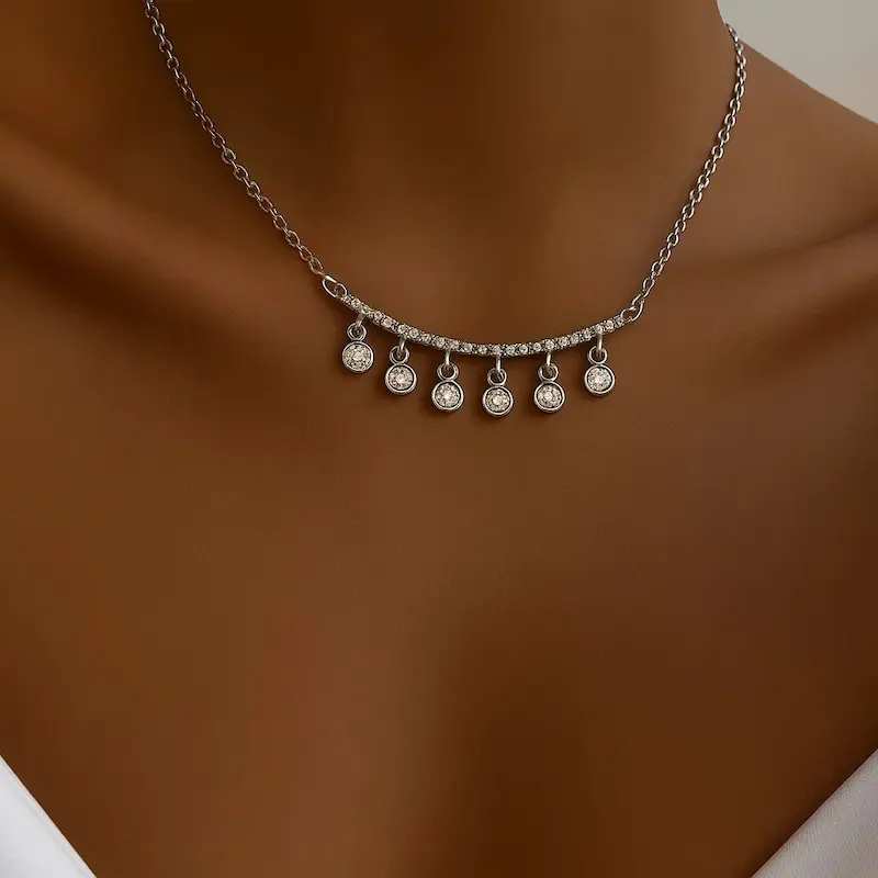 گردنبند نقره‌ای هفت کمان CM