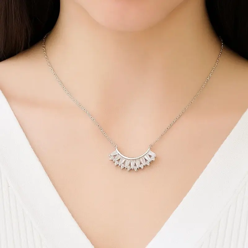 گردنبند کمان نقره ریز CM