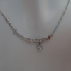 گردنبند نقره ای کمان و نگین CM