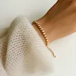 دستبند طلایی مرواریدگون  ژوپینگ
