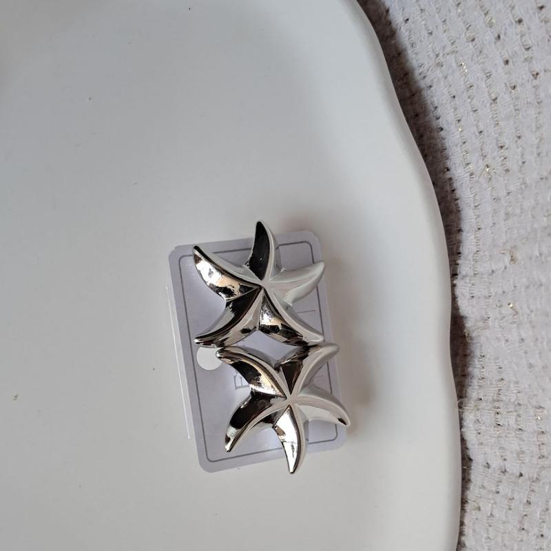 گوشواره نقره ای  میخ نقره ستاره دریایی 