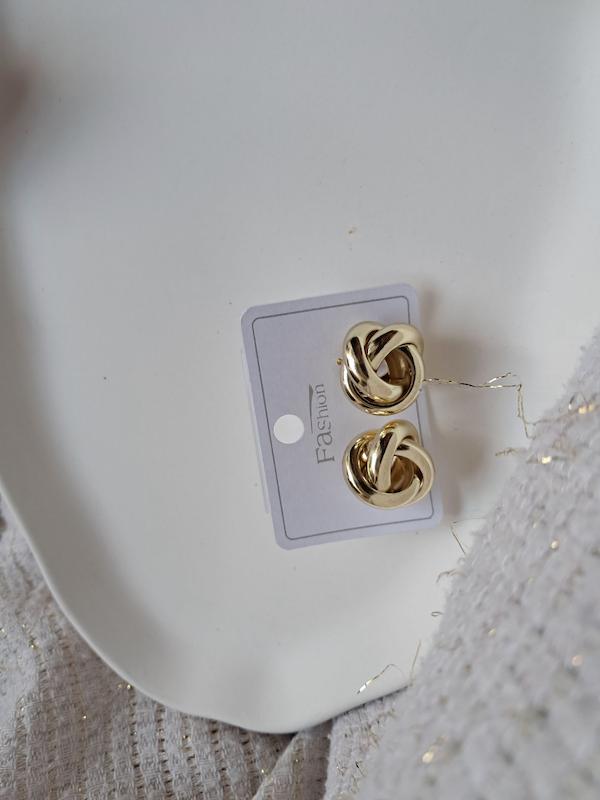 گوشواره طلایی فشن گره ای 