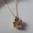گردنبند طلایی گل چرخان  استیل 
