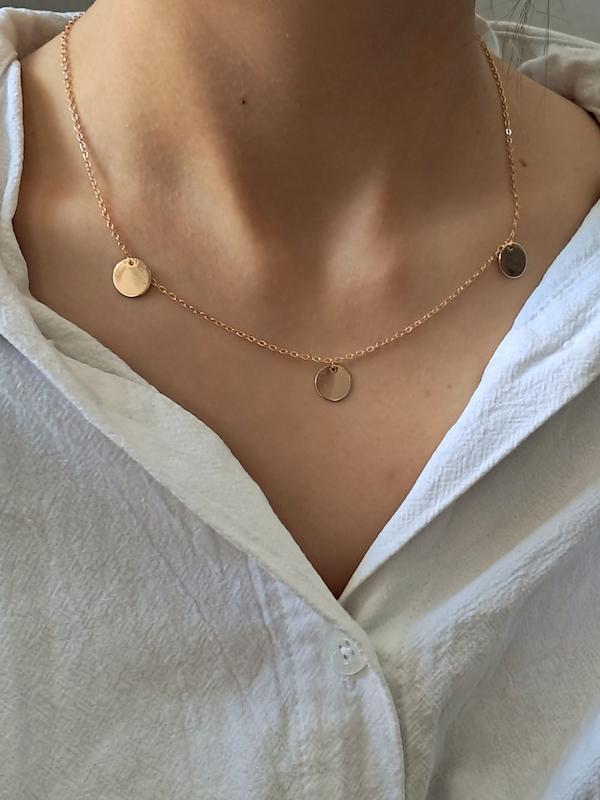 گردنبند طلایی سه پلاک ژوپینگ