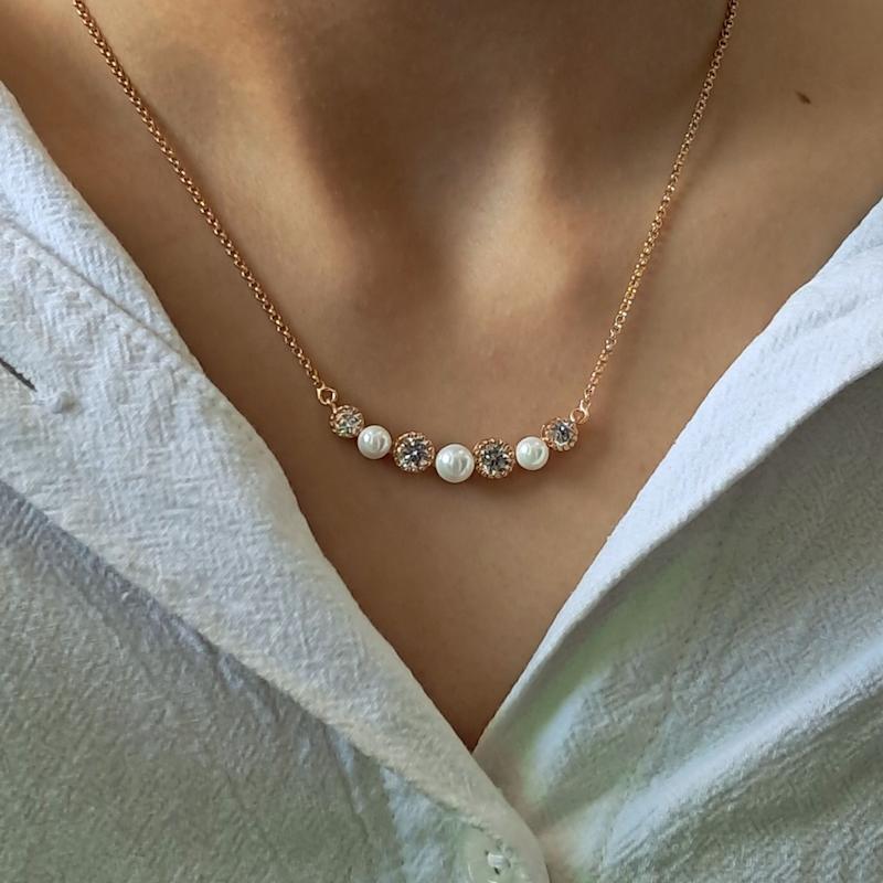 گردنبند مروارید نگین ژوپینگ