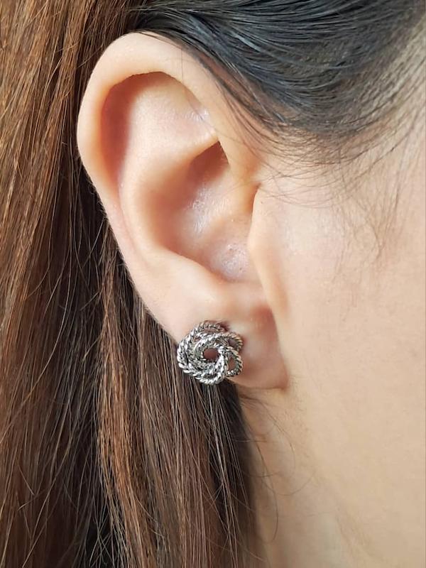 گوشواره نقره ای مینیمال میخ نقره فشن