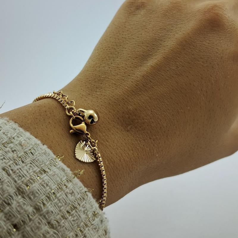 دستبند طلایی مینیمال ژوپینگ کد 1104