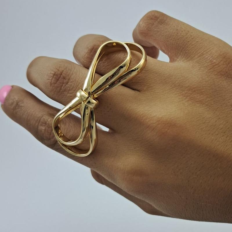 انگشتر  طلایی پاپیون