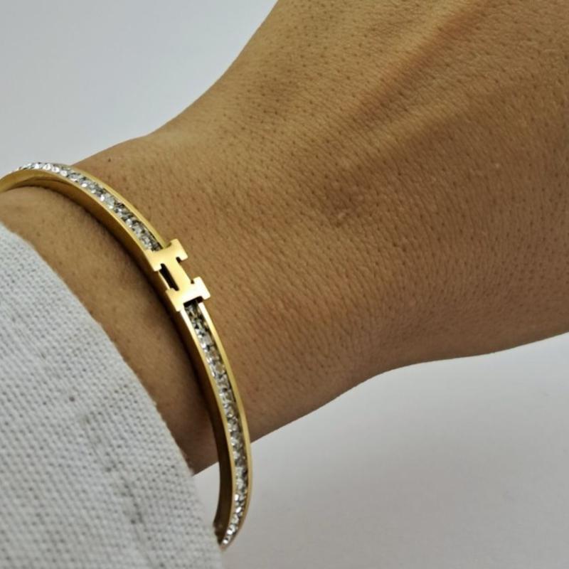 دستبند طلایی طرح هرمس