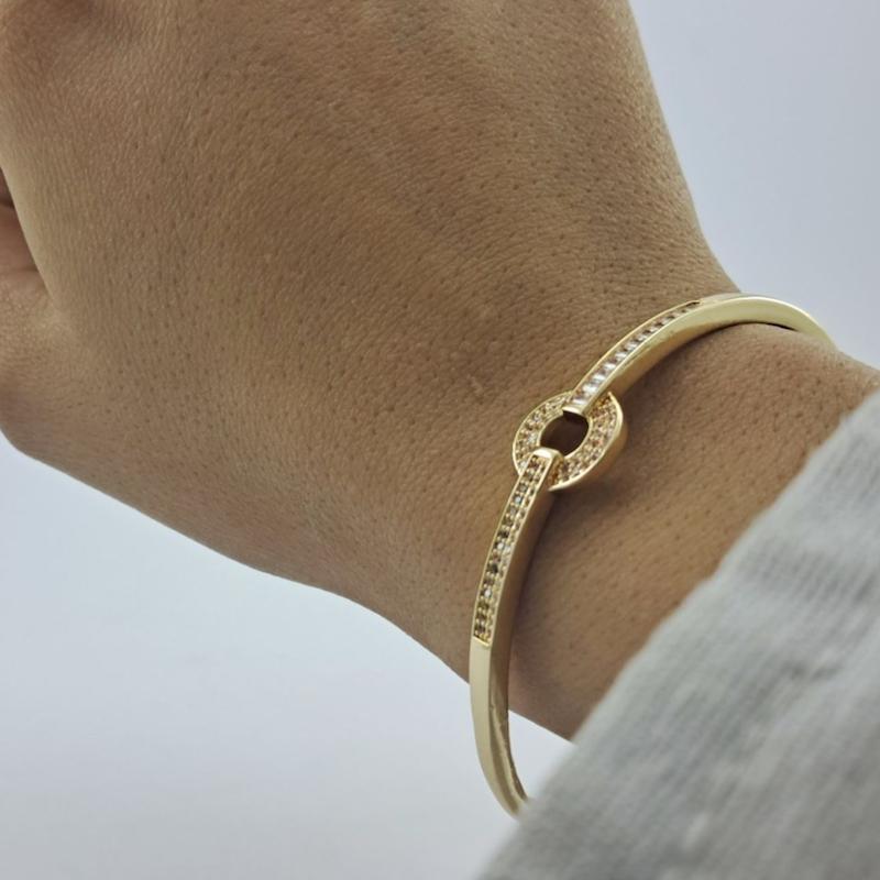 دستبند طلایی خورشید الماسه