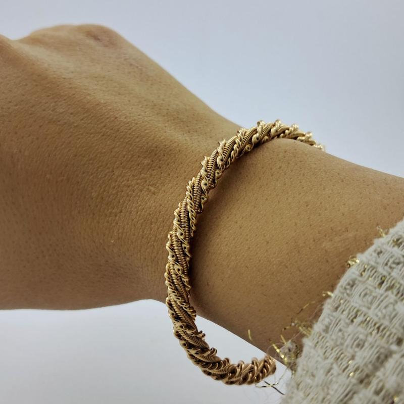 دستبند طلایی اسپیرال شش لایه ژوپینگ