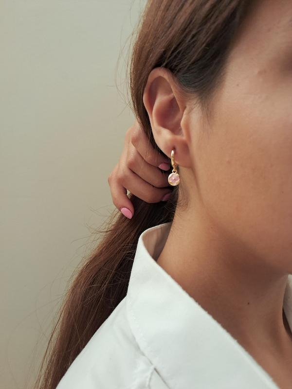 پک گوشواره سه عددی صورتی کد 1252