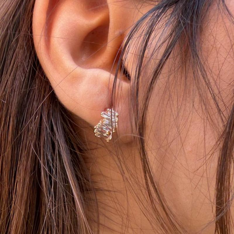 گوشواره طلایی الماسه ژوپینگ کد GO00102