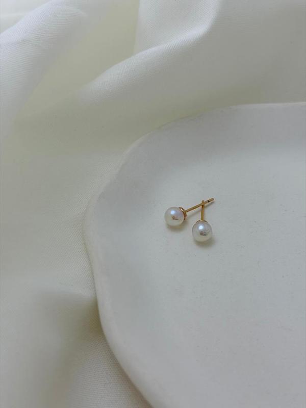گوشواره مرواریدی میخی ژوپینگ کد GO00019