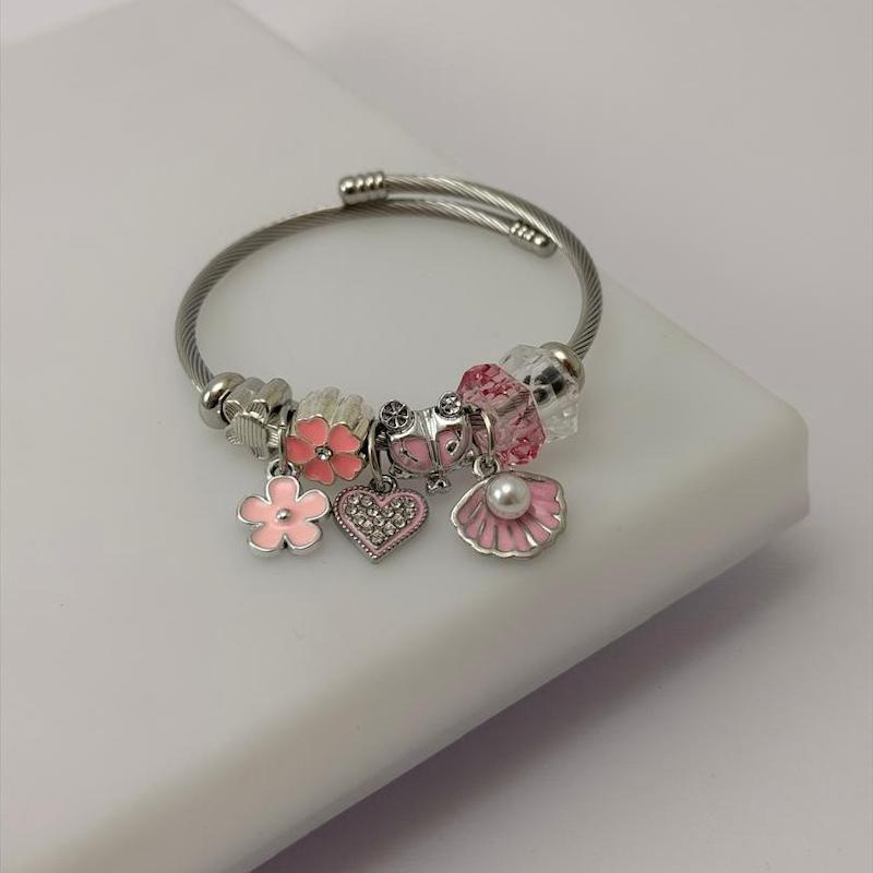 دستبند پاندورا صورتی