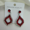 گوشواره نقره ای قرمز مجلسی فشن کد GO00131