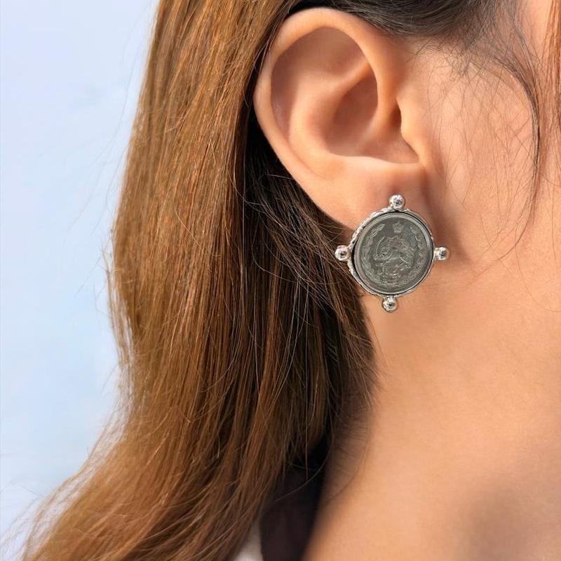 گوشواره سکه ای یک ریال