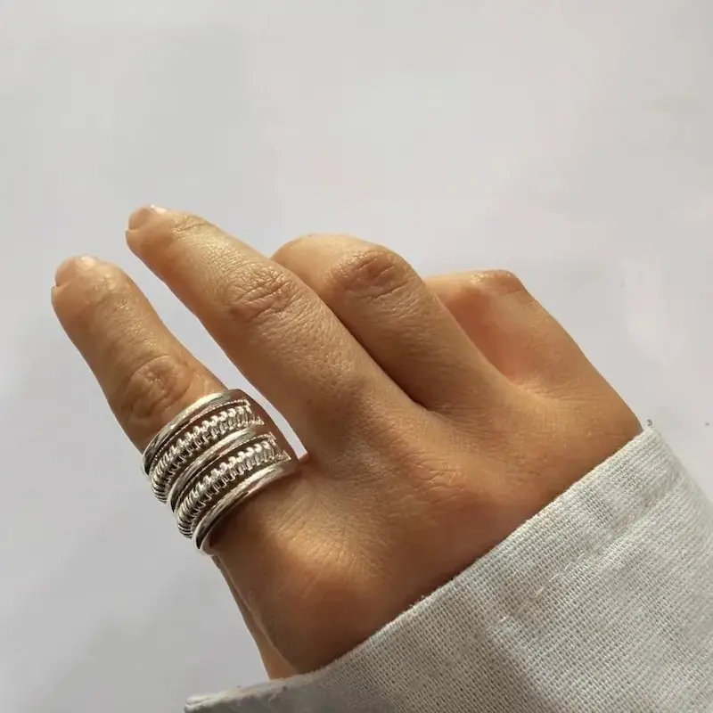 انگشتر نقره ای فشن آب نقره