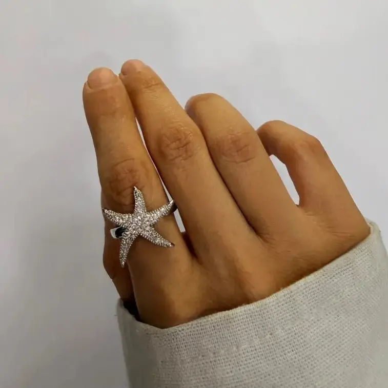انگشتر نقره ای ستاره