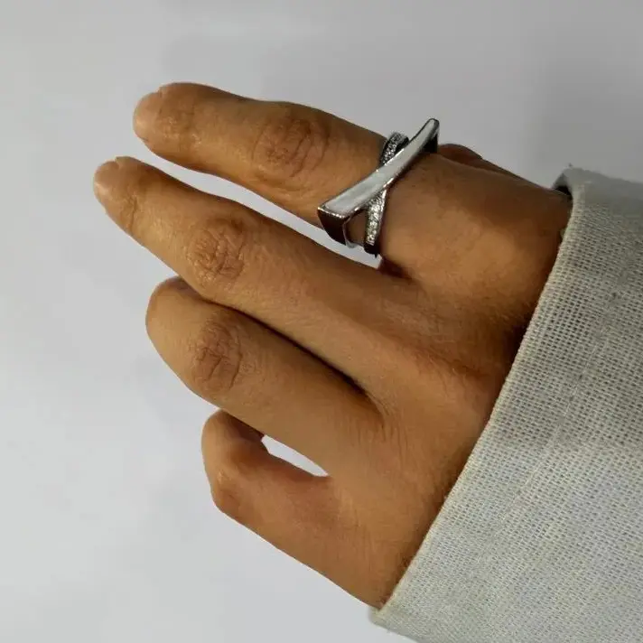 انگشتر نقره ای فشن کد AN00051