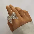 انگشتر نقره ای پاپیون فشن