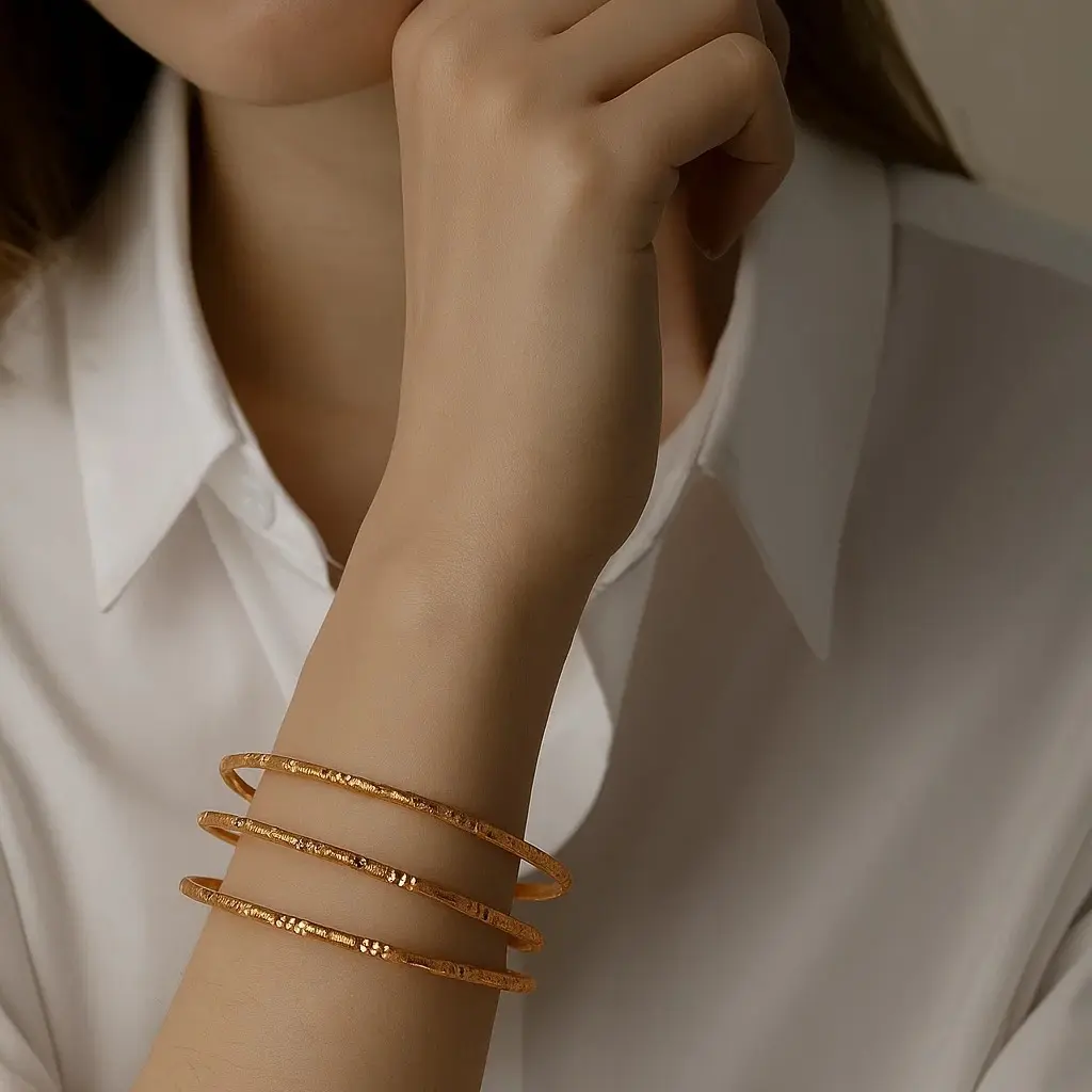 النگو طلایی طرح تاج 3 عددی