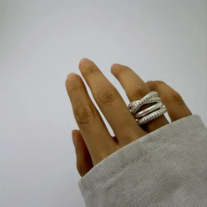 انگشتر نقره ای اسپیرال فشن