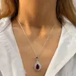 گردنبند جواهری قرمز کد GA00086