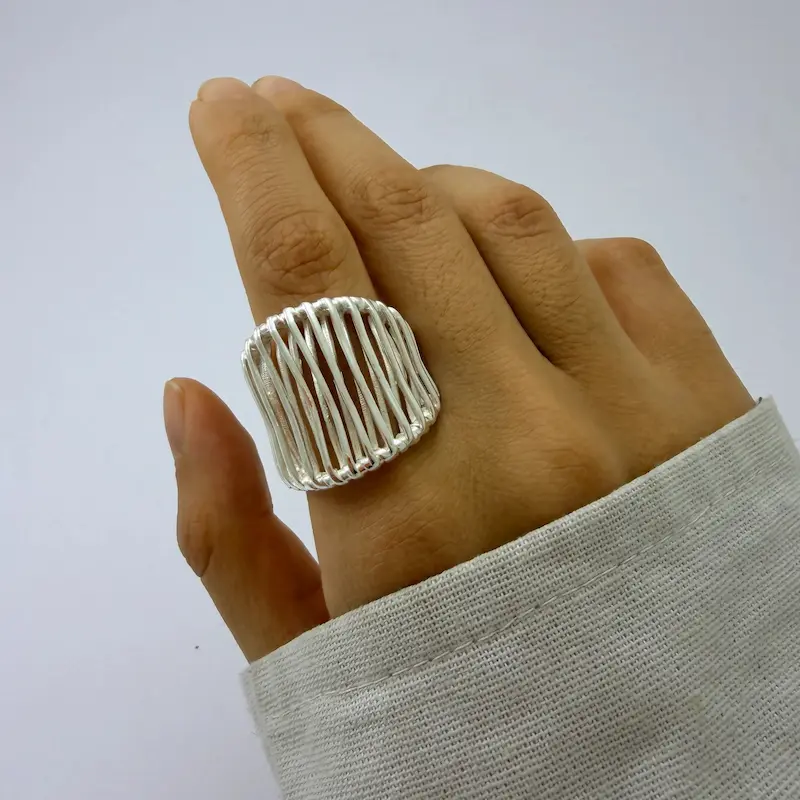 انگشتر طلایی آبکار طلا فشن