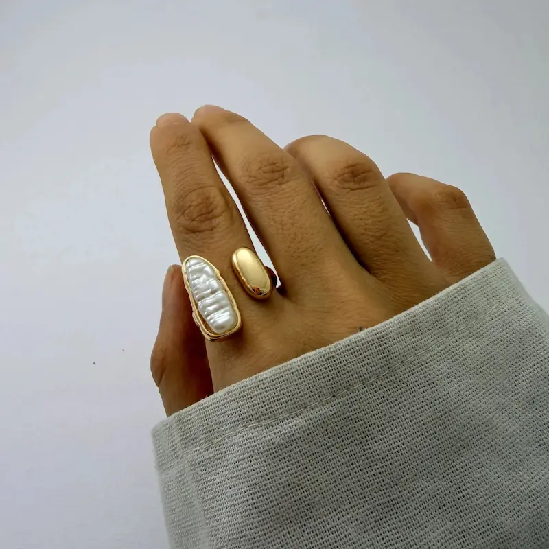 انگشتر طلایی آبکار طلا فشن