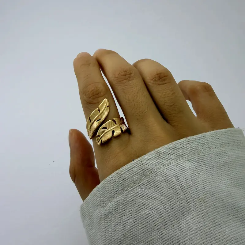 انگشتر طلایی آب کاری طلا اسپرینگ