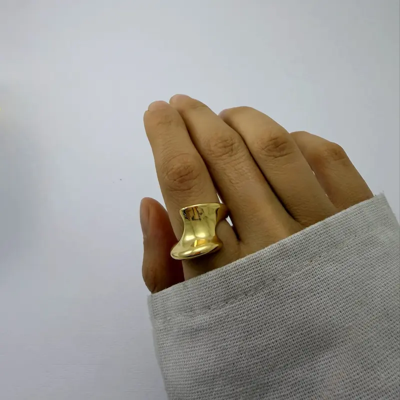 انگشتر طلایی آب کاری طلا فشن